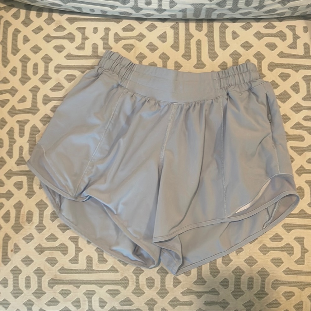 Lululemon light blue hotty hot shorts